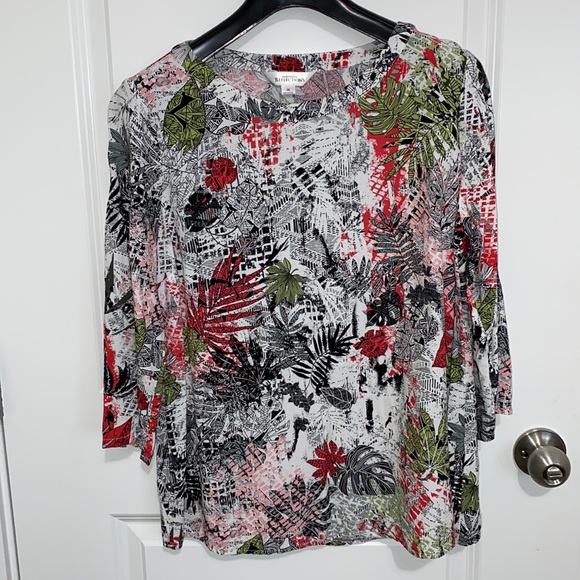 Vintage Northern Reflections Leaf Theme Top - Picture 1 of 8